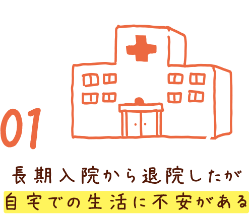 01 長期入院から退院したが行き場がない